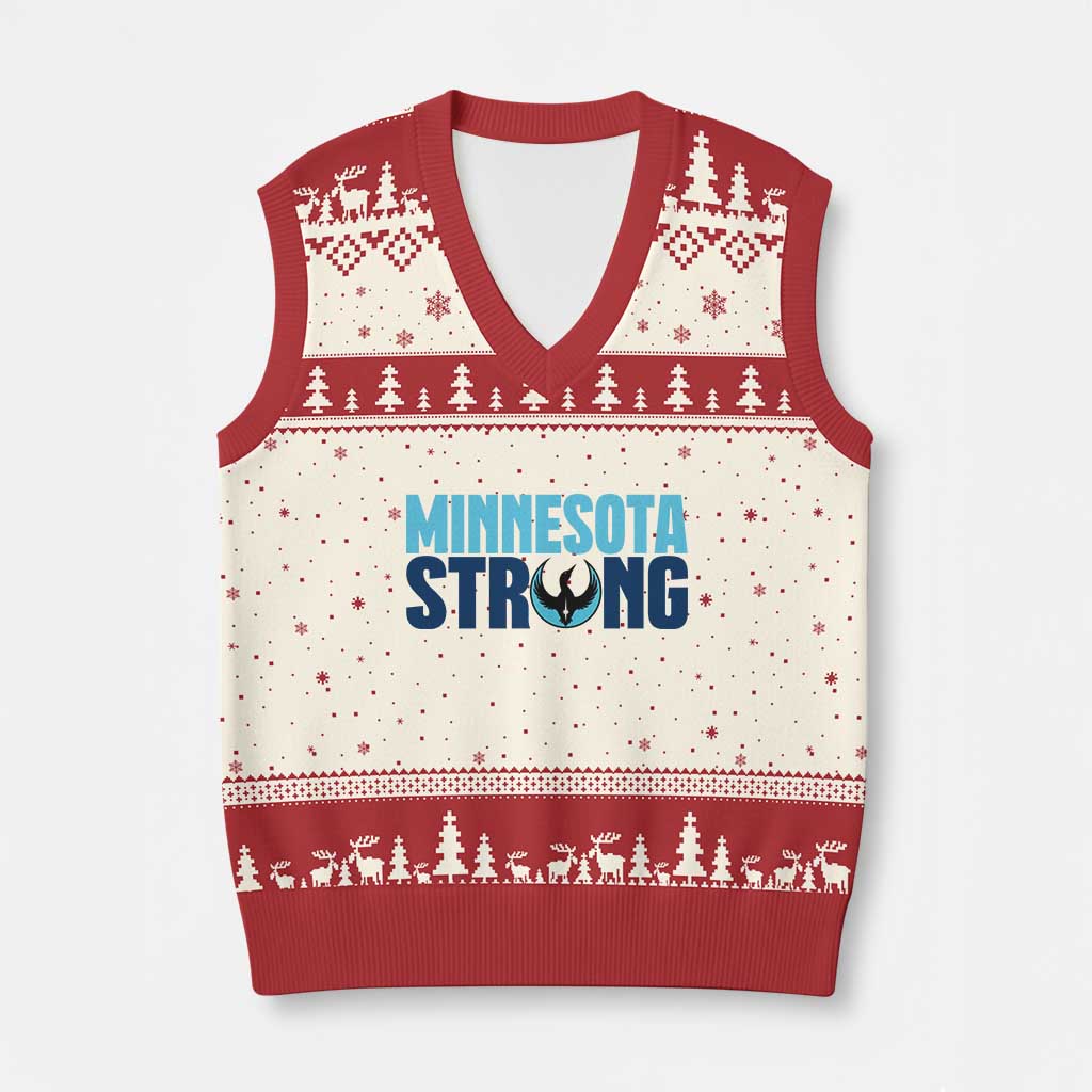 MN State Bird Loon V-Neck Knit Sweater Vest Minnesota Strong Pride