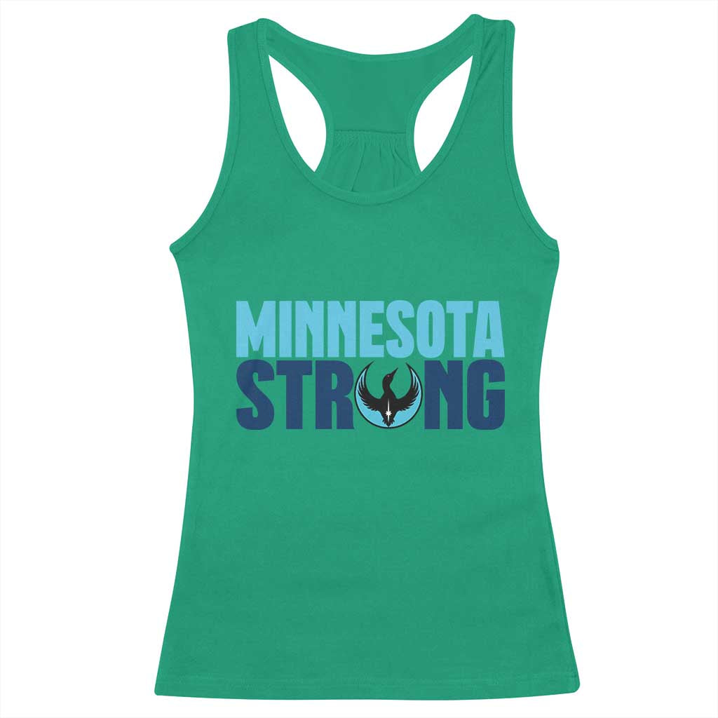 MN State Bird Loon Racerback Tank Top Minnesota Strong Pride