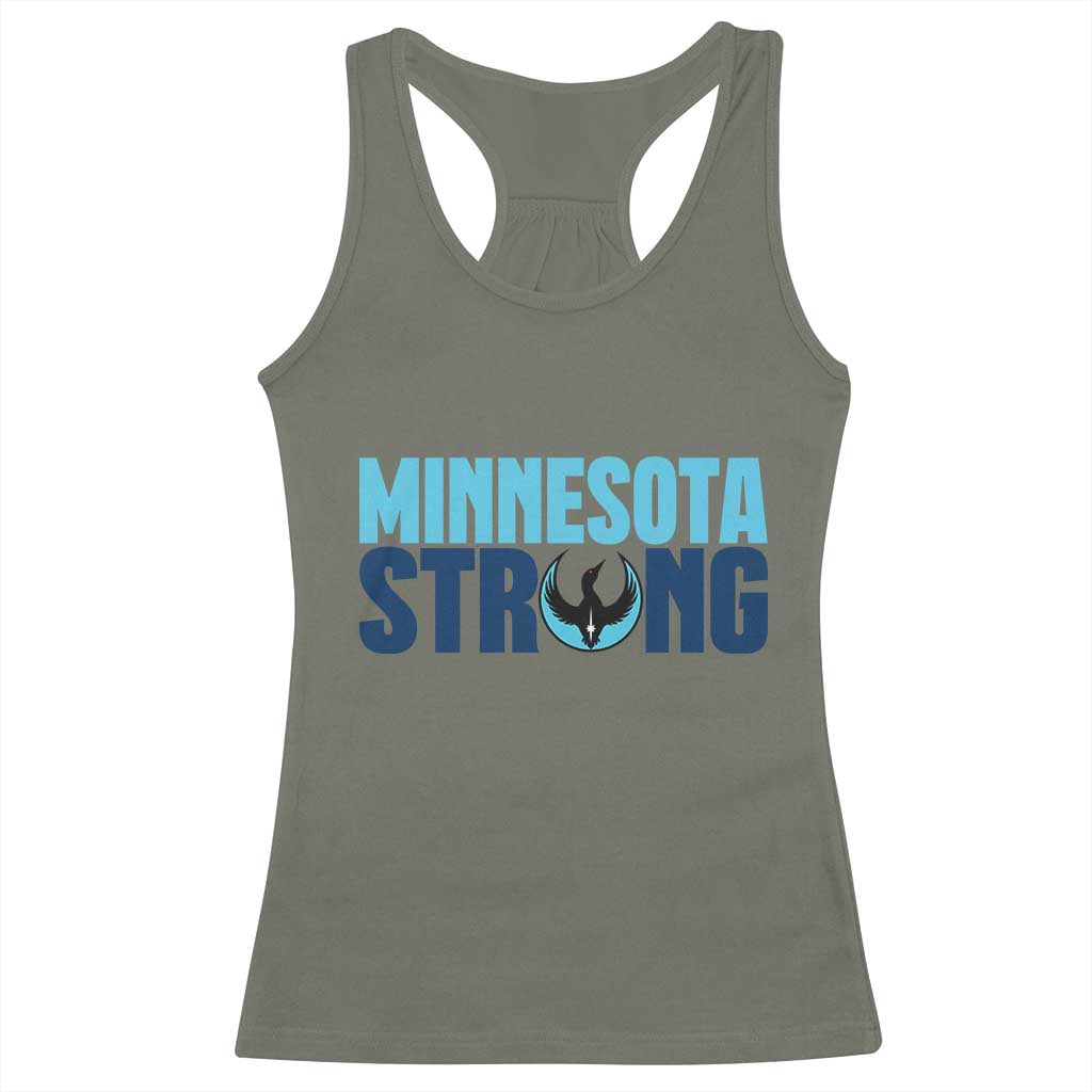 MN State Bird Loon Racerback Tank Top Minnesota Strong Pride