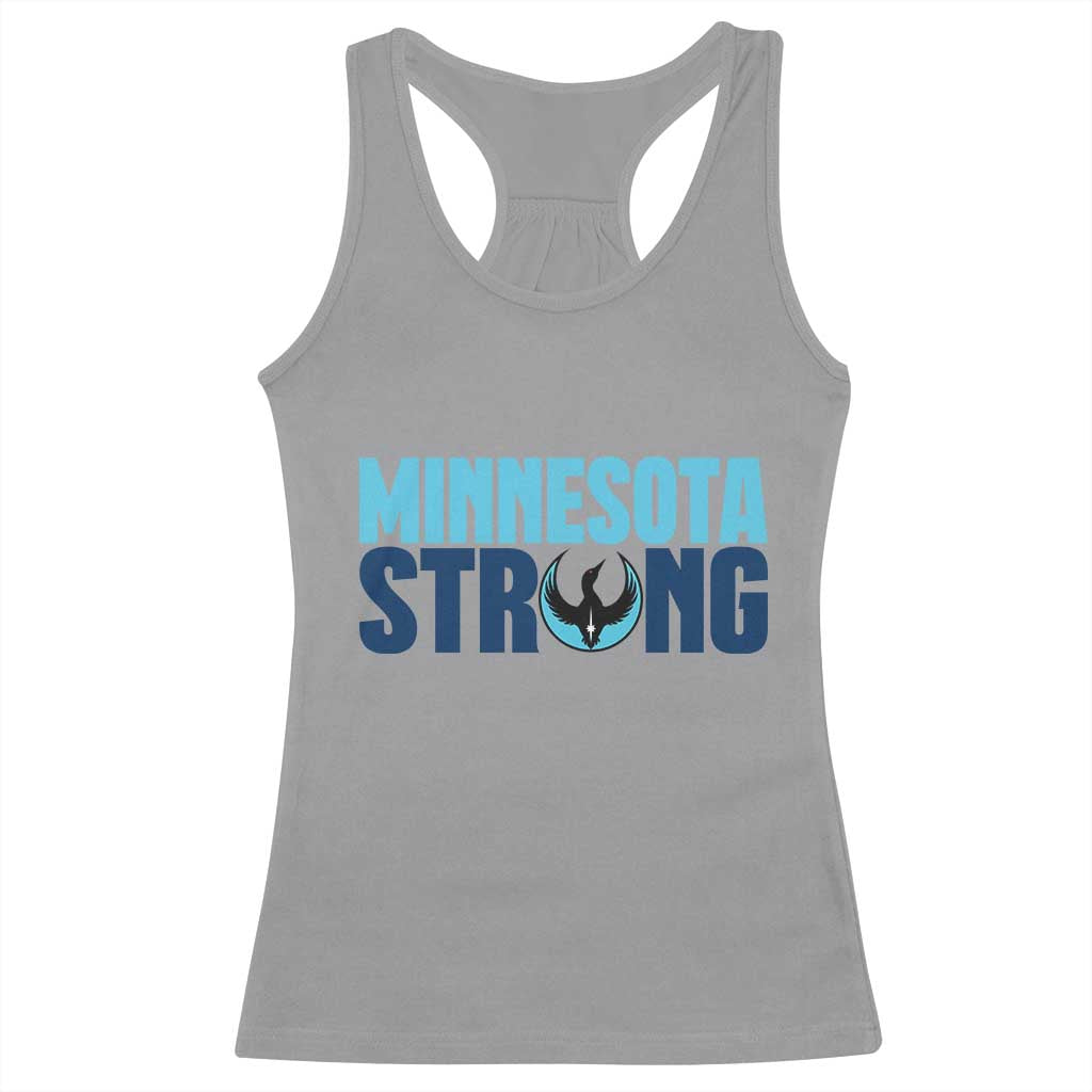 MN State Bird Loon Racerback Tank Top Minnesota Strong Pride