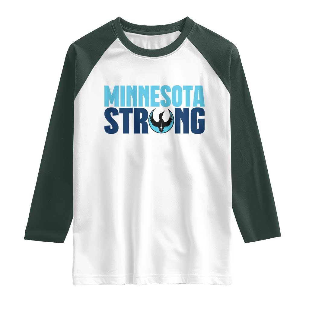 MN State Bird Loon Raglan Shirt Minnesota Strong Pride