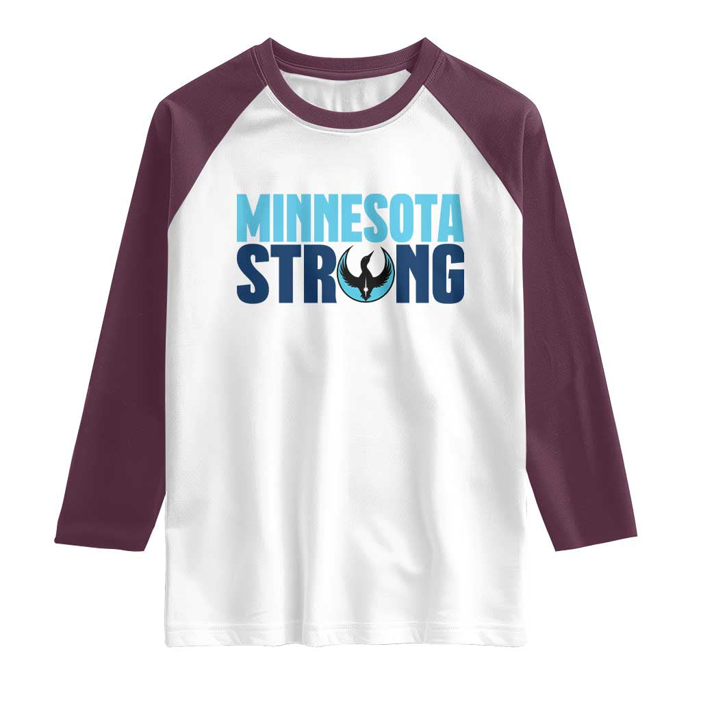 MN State Bird Loon Raglan Shirt Minnesota Strong Pride