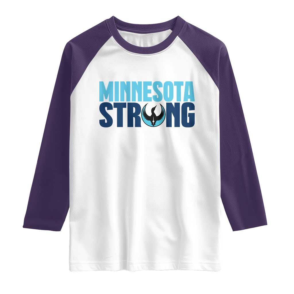 MN State Bird Loon Raglan Shirt Minnesota Strong Pride