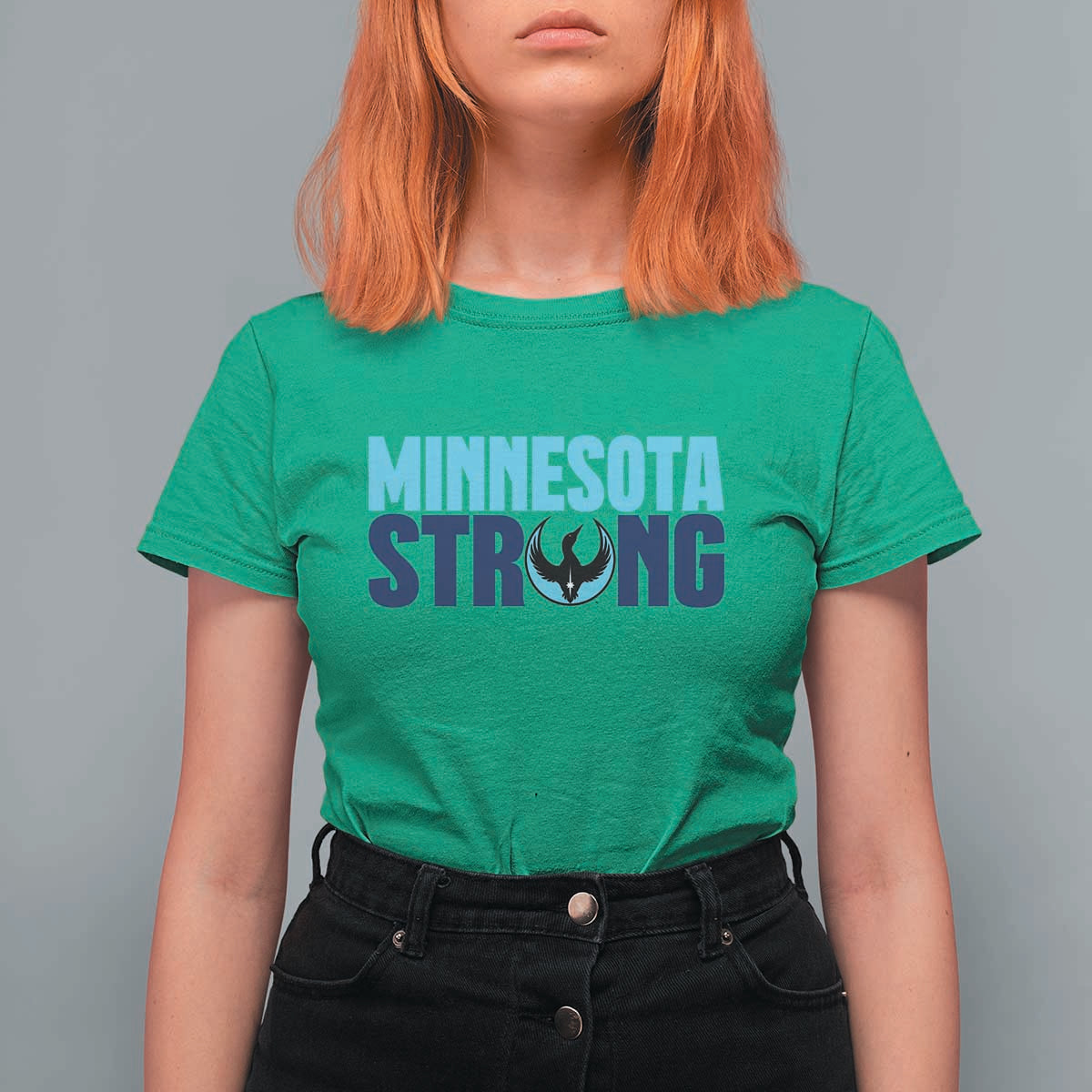 MN State Bird Loon T Shirt For Women Minnesota Strong Pride
