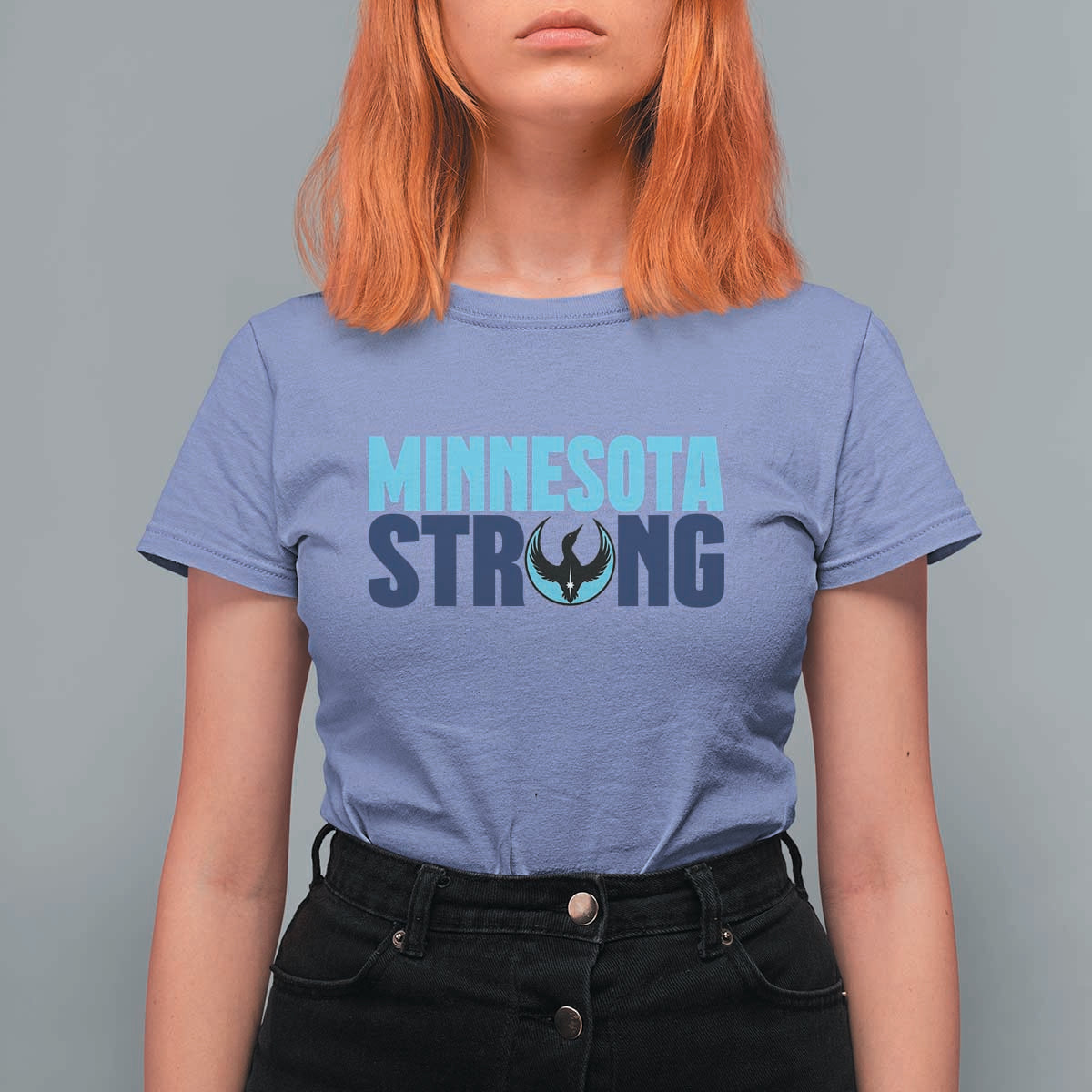 MN State Bird Loon T Shirt For Women Minnesota Strong Pride