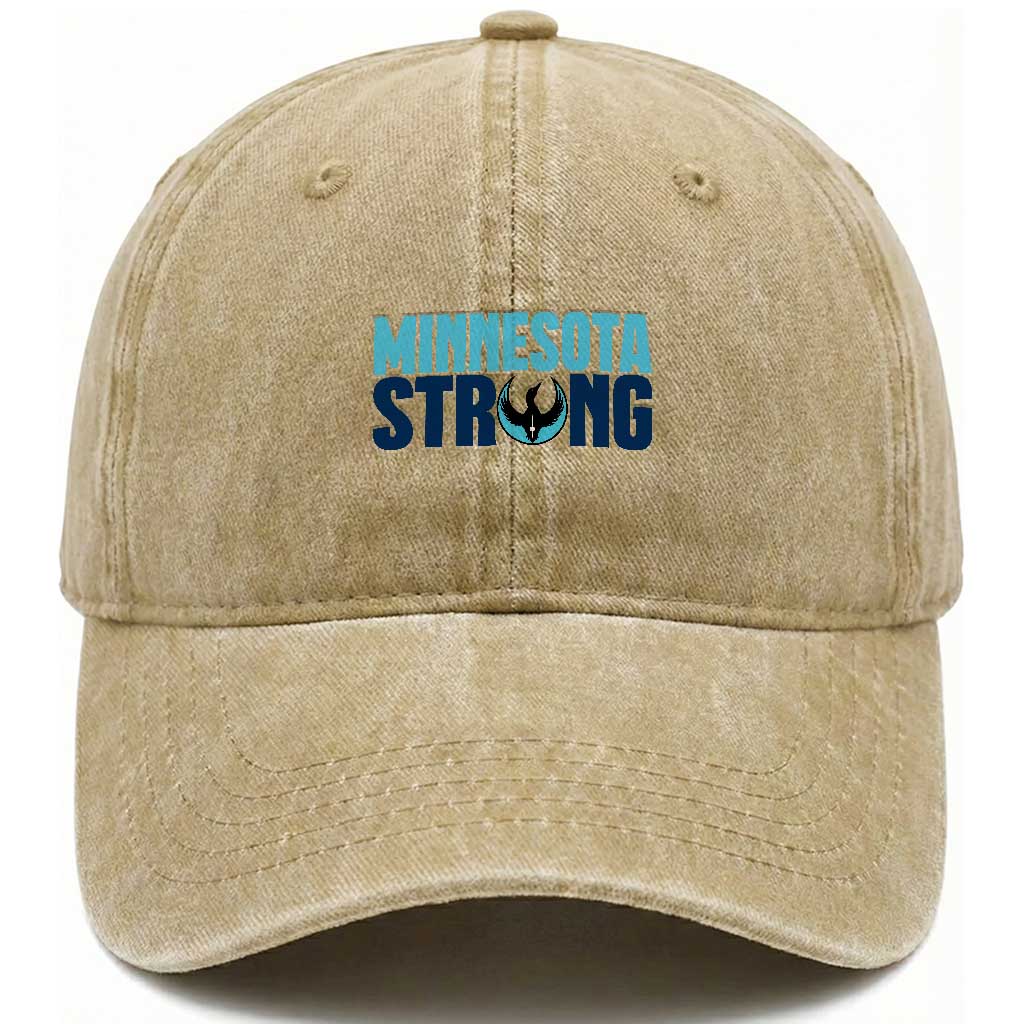 MN State Bird Loon Washed Cotton Baseball Cap Minnesota Strong Pride