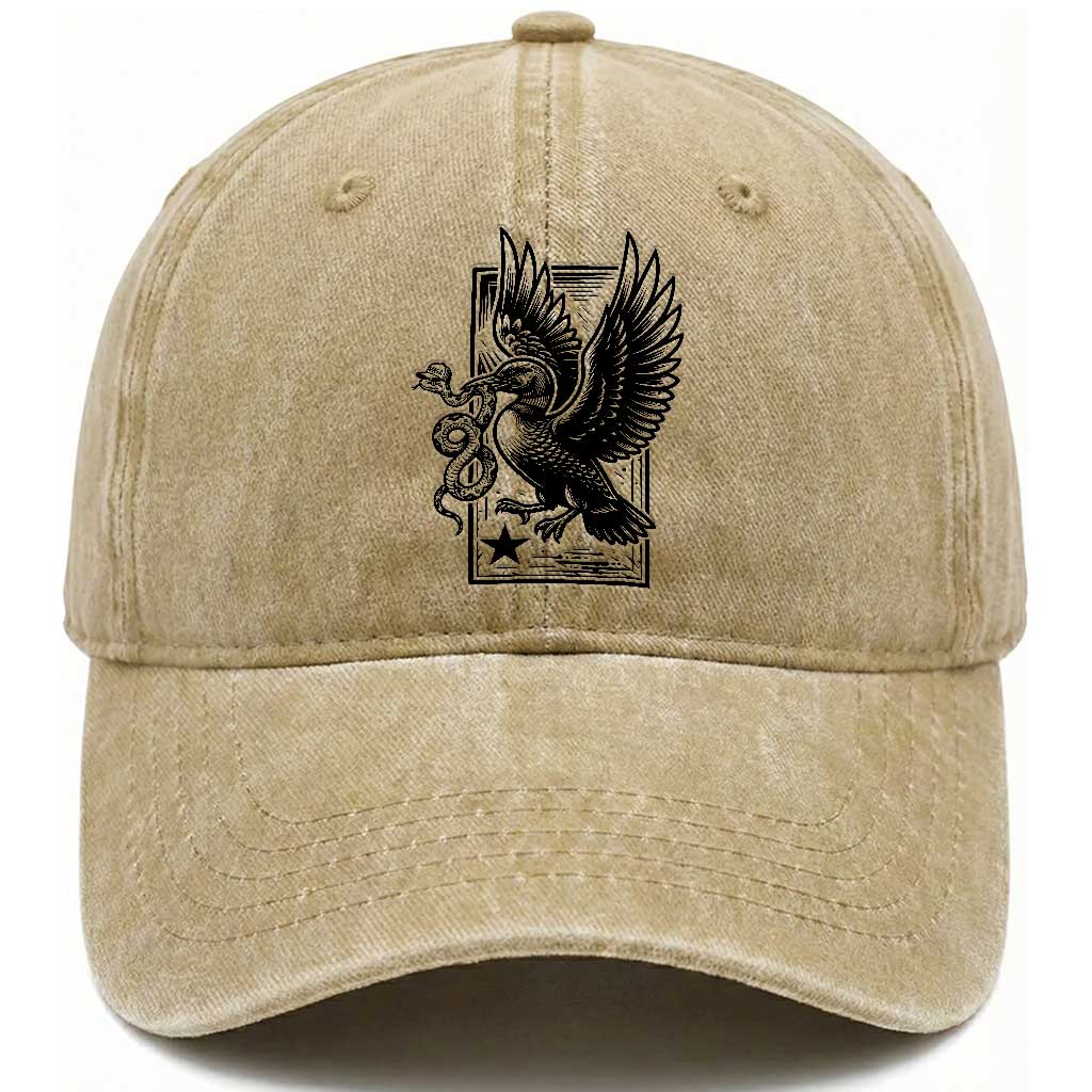 Rebel Loon Takes Down The Snake Washed Cotton Baseball Cap Support MN Anti Ice Movement