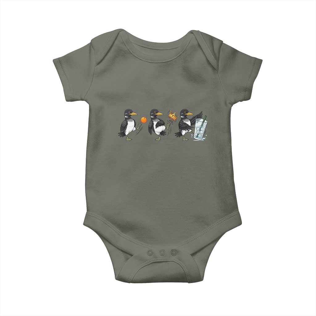 Funny No Kings MN Rebel Loon Baby Onesie Minnesota State Pride
