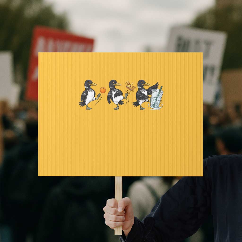 Funny No Kings MN Rebel Loon Protest Sign Minnesota State Pride