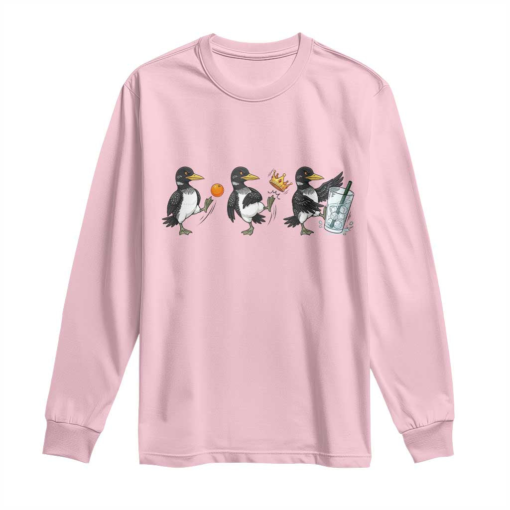Funny No Kings MN Rebel Loon Long Sleeve Shirt Minnesota State Pride