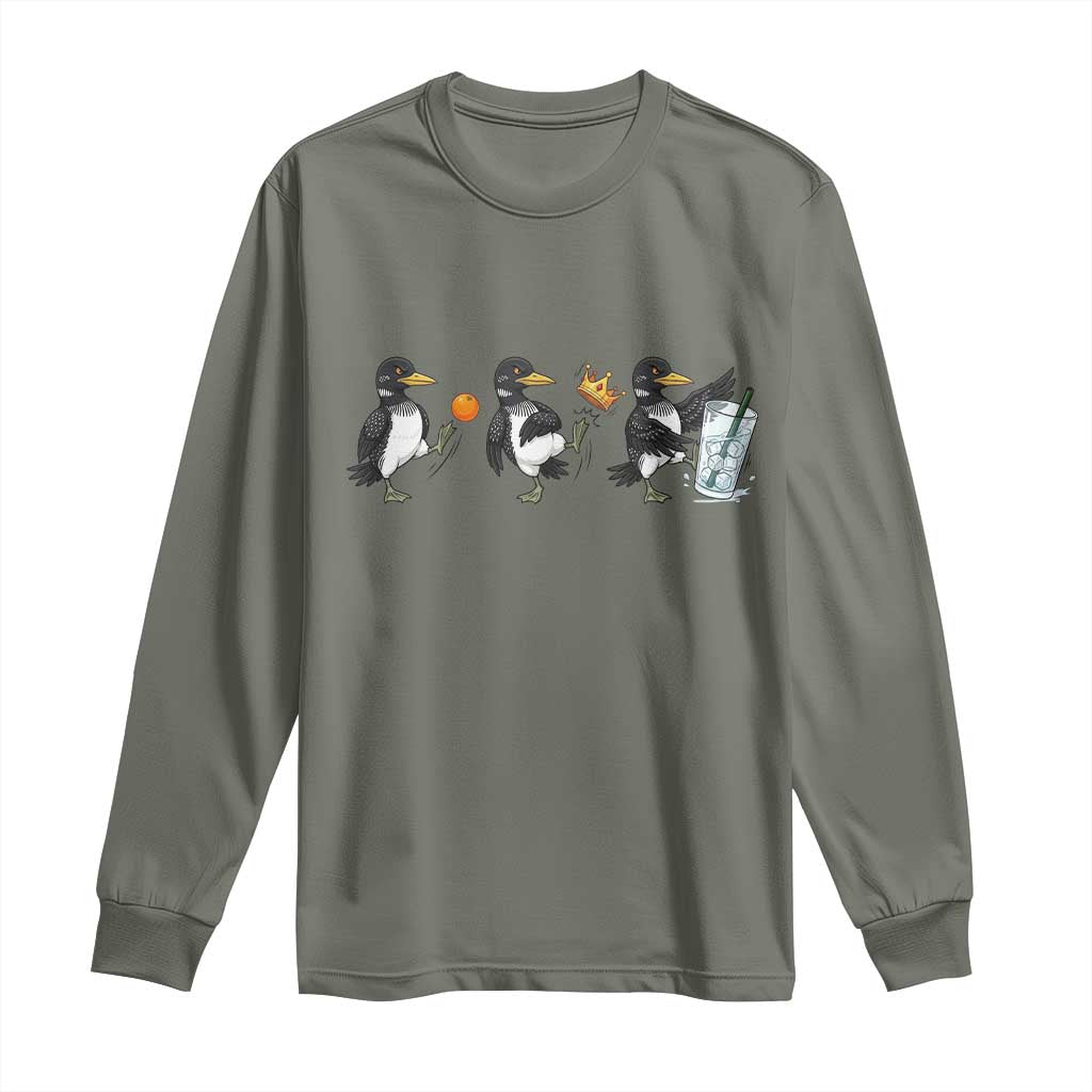 Funny No Kings MN Rebel Loon Long Sleeve Shirt Minnesota State Pride