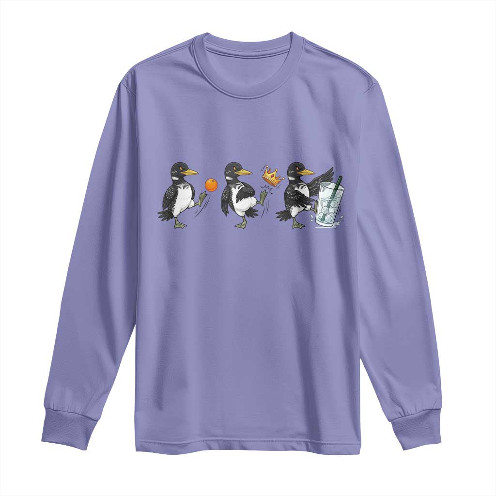 Funny No Kings MN Rebel Loon Long Sleeve Shirt Minnesota State Pride