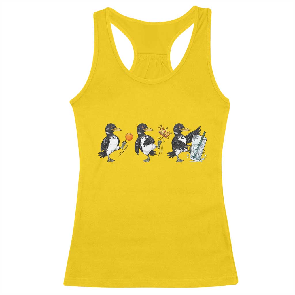 Funny No Kings MN Rebel Loon Racerback Tank Top Minnesota State Pride