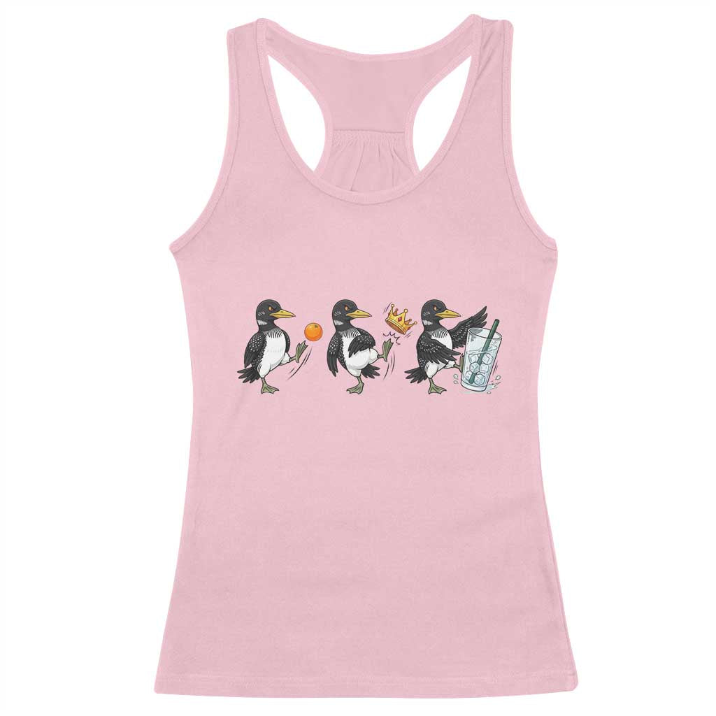 Funny No Kings MN Rebel Loon Racerback Tank Top Minnesota State Pride