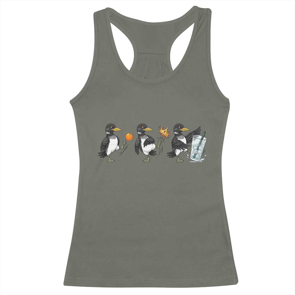 Funny No Kings MN Rebel Loon Racerback Tank Top Minnesota State Pride