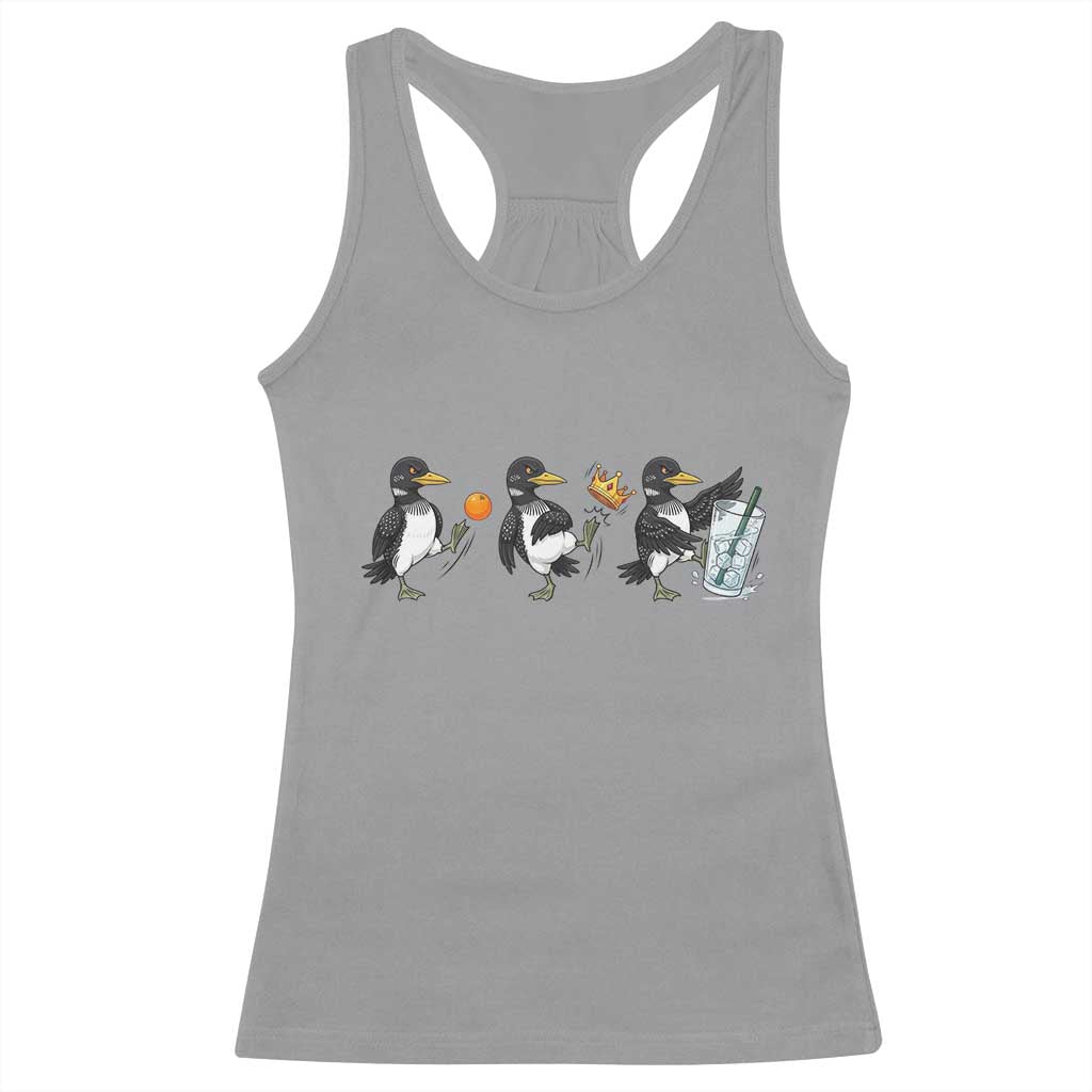 Funny No Kings MN Rebel Loon Racerback Tank Top Minnesota State Pride