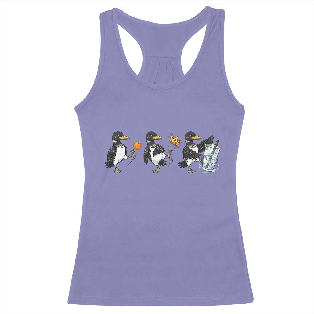 Funny No Kings MN Rebel Loon Racerback Tank Top Minnesota State Pride