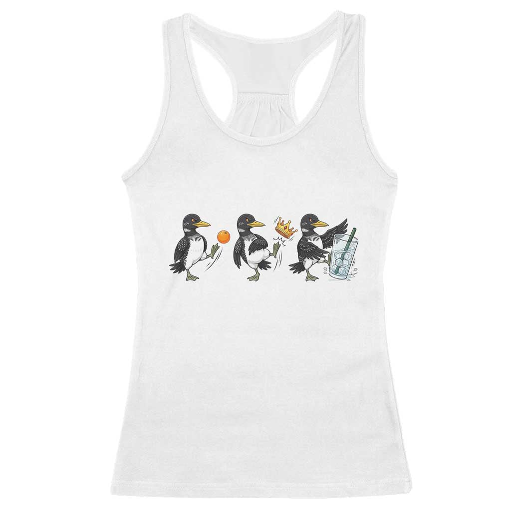 Funny No Kings MN Rebel Loon Racerback Tank Top Minnesota State Pride