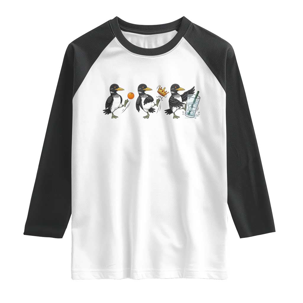 Funny No Kings MN Rebel Loon Raglan Shirt Minnesota State Pride