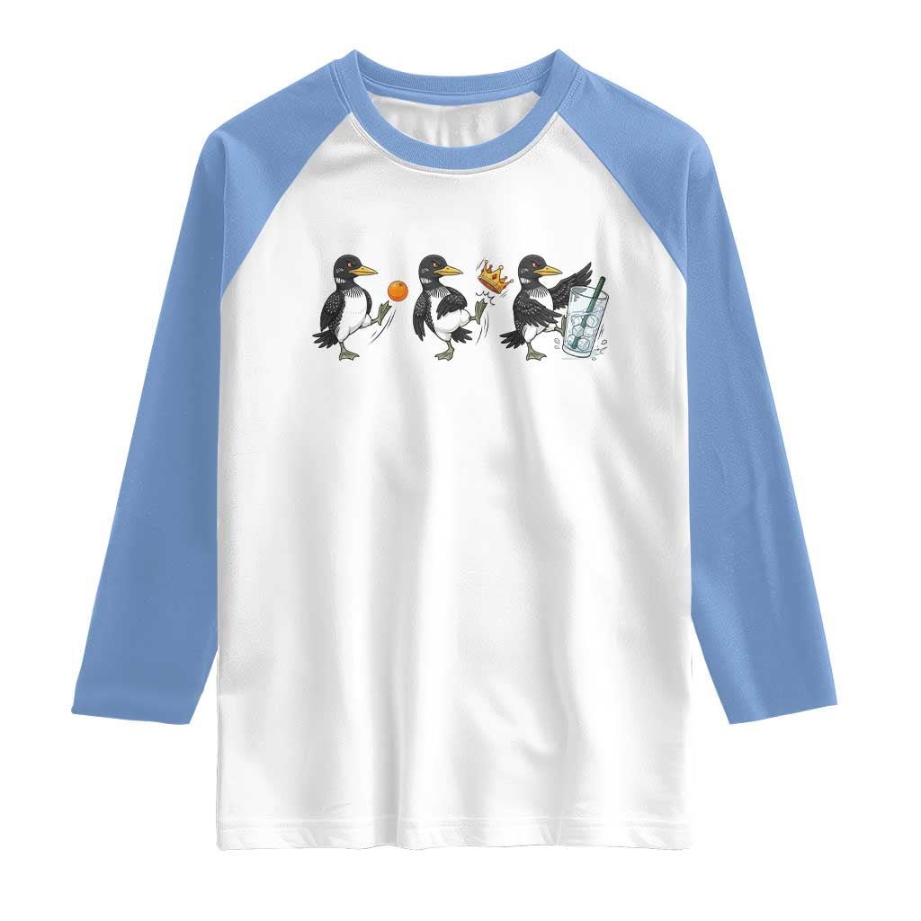 Funny No Kings MN Rebel Loon Raglan Shirt Minnesota State Pride