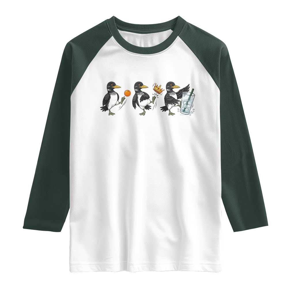 Funny No Kings MN Rebel Loon Raglan Shirt Minnesota State Pride