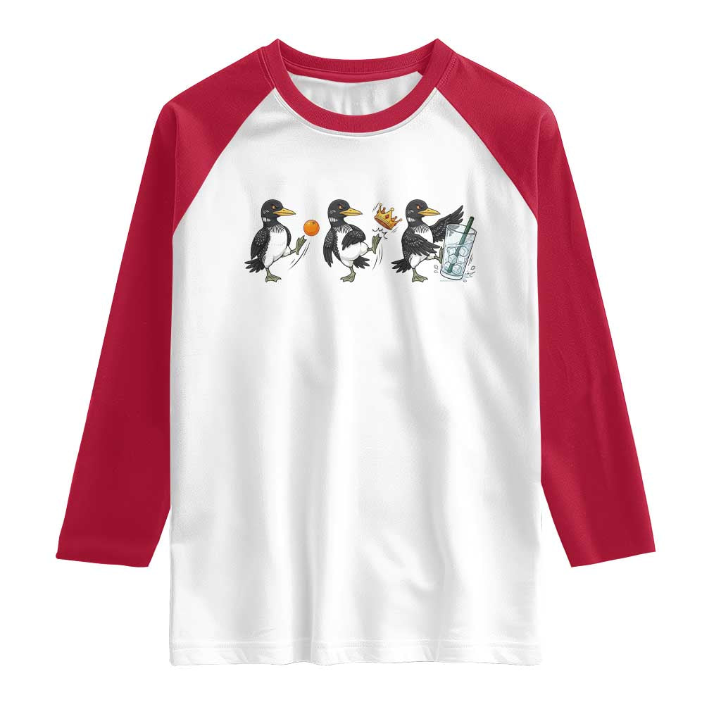 Funny No Kings MN Rebel Loon Raglan Shirt Minnesota State Pride