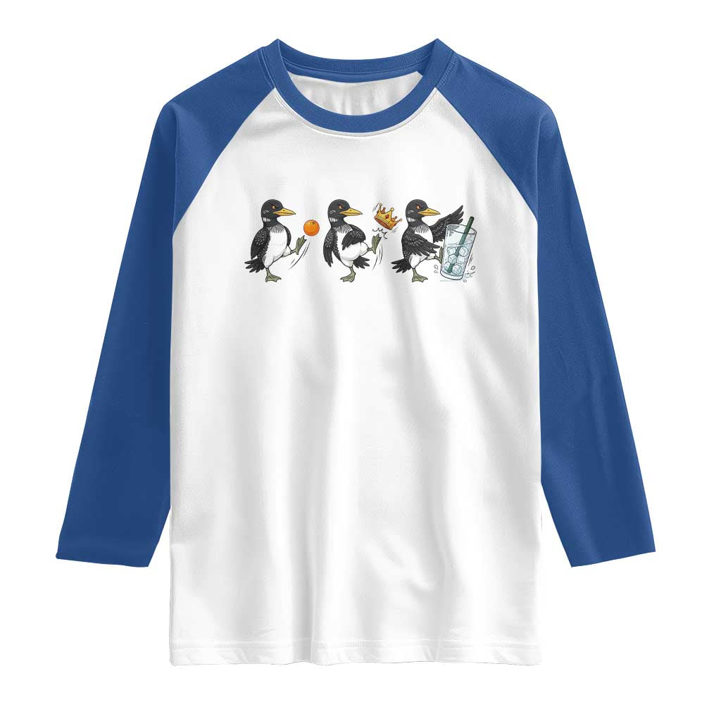 Funny No Kings MN Rebel Loon Raglan Shirt Minnesota State Pride