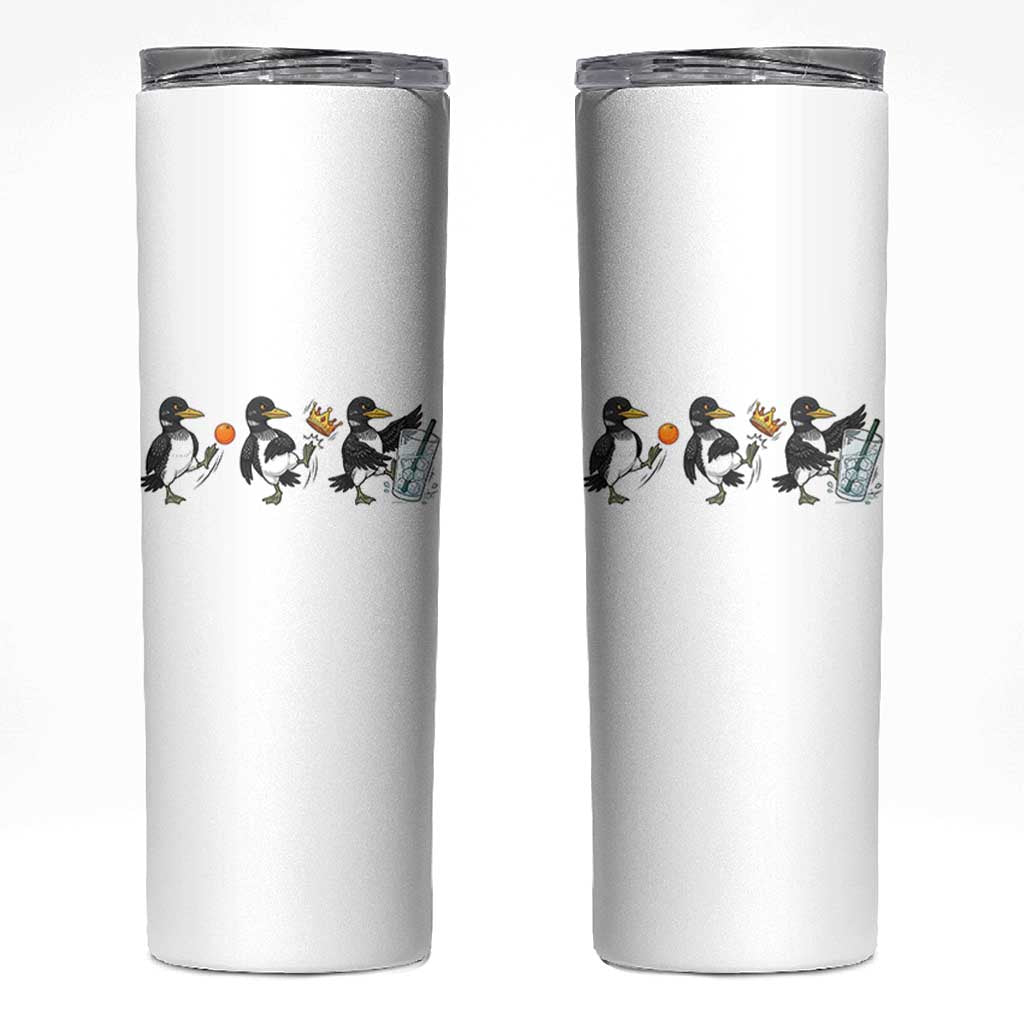 Funny No Kings MN Rebel Loon Skinny Tumbler Minnesota State Pride