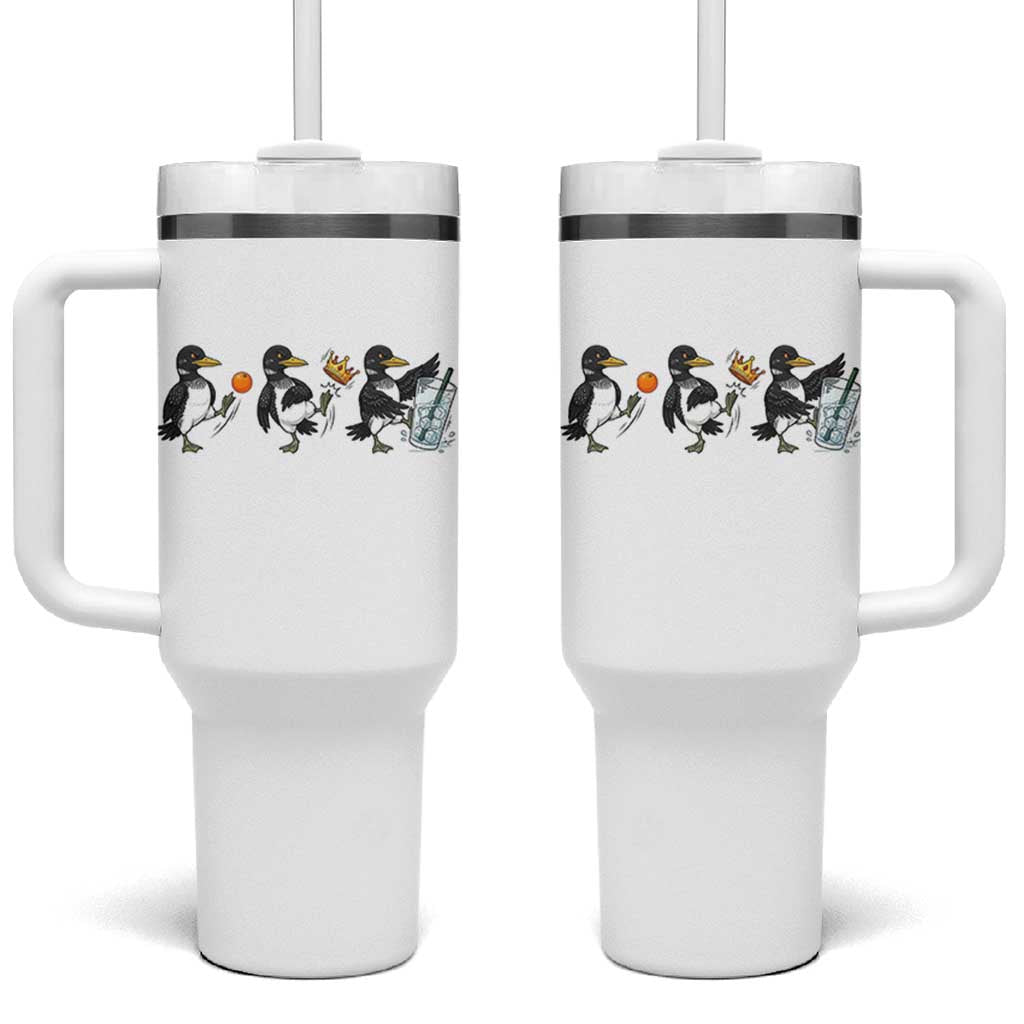 Funny No Kings MN Rebel Loon Tumbler With Handle Minnesota State Pride