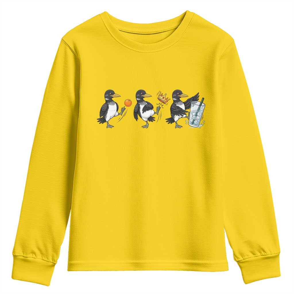 Funny No Kings MN Rebel Loon Youth Sweatshirt Minnesota State Pride