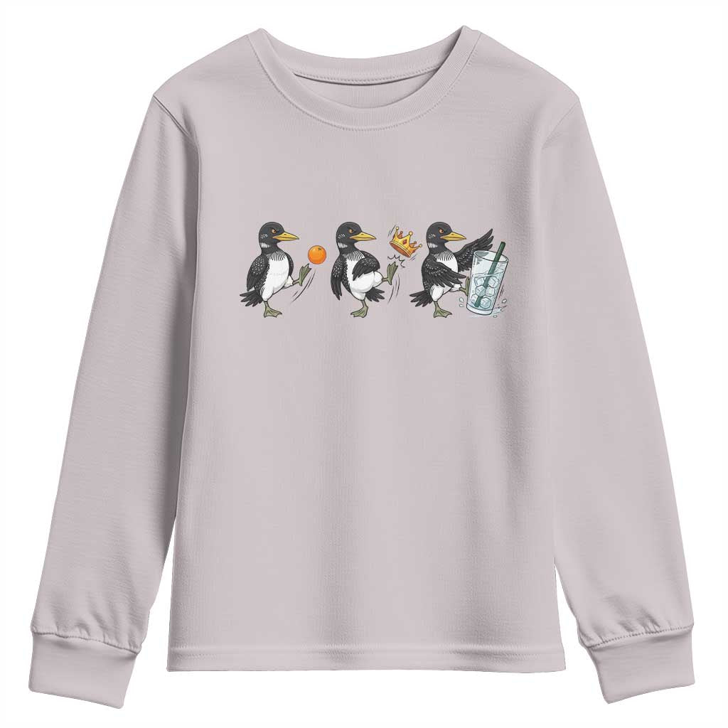 Funny No Kings MN Rebel Loon Youth Sweatshirt Minnesota State Pride