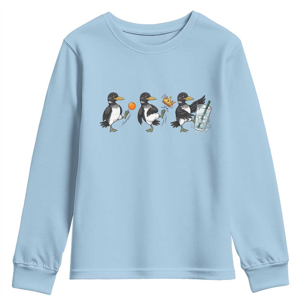 Funny No Kings MN Rebel Loon Youth Sweatshirt Minnesota State Pride