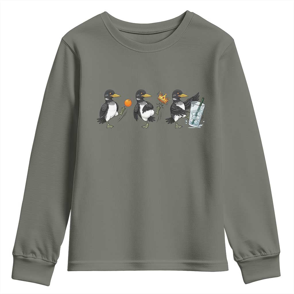 Funny No Kings MN Rebel Loon Youth Sweatshirt Minnesota State Pride