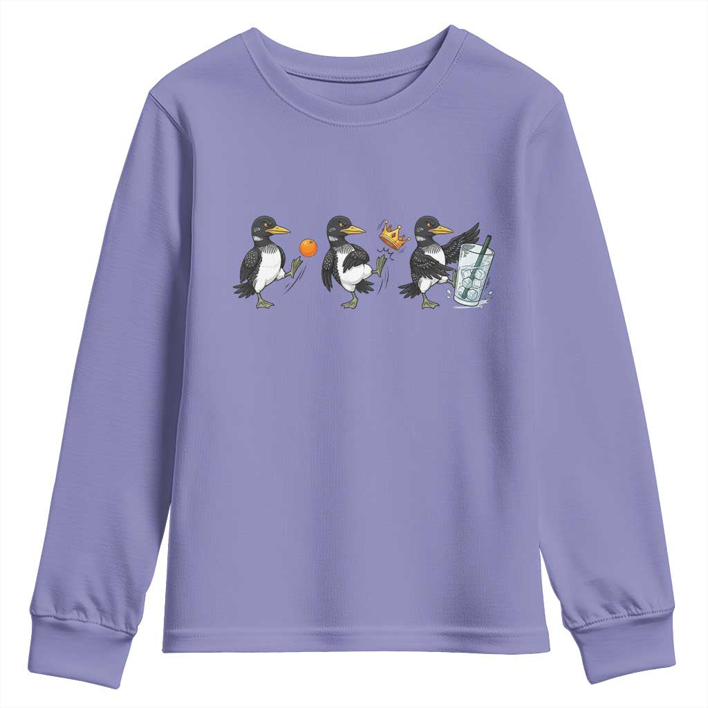 Funny No Kings MN Rebel Loon Youth Sweatshirt Minnesota State Pride