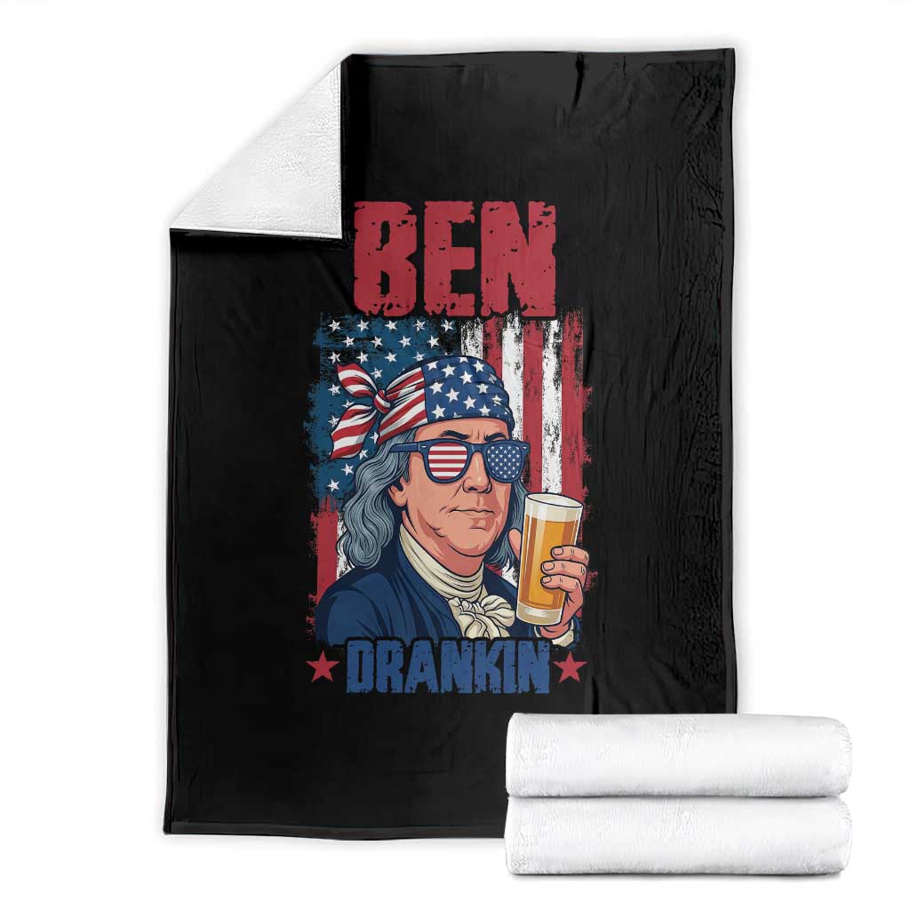 Benjamin Franklin Throw Blanket Funny Ben Drankin American History
