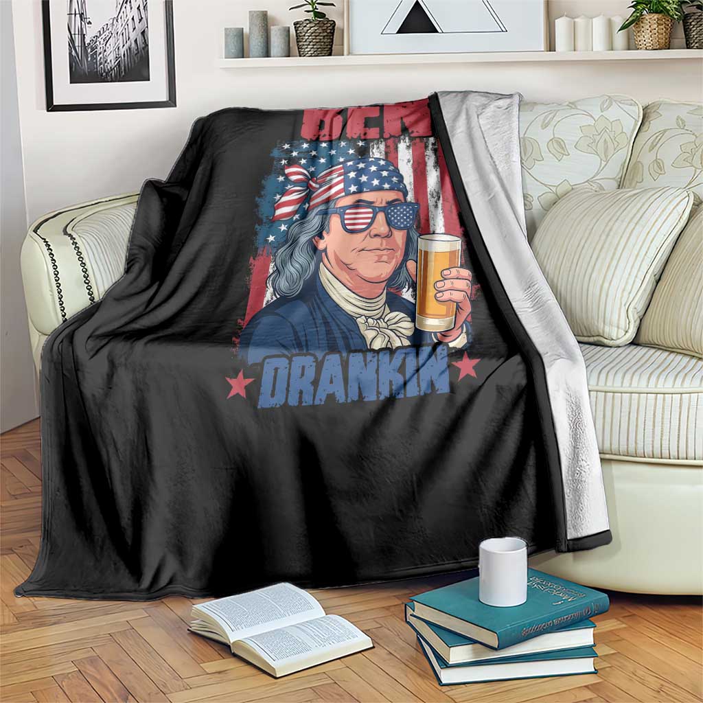 Benjamin Franklin Throw Blanket Funny Ben Drankin American History