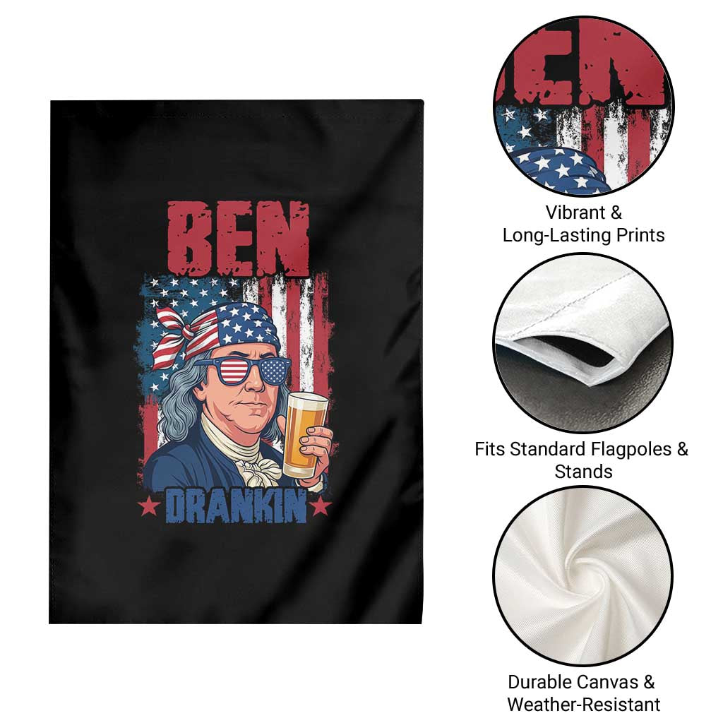 Benjamin Franklin Garden Flag Funny Ben Drankin American History