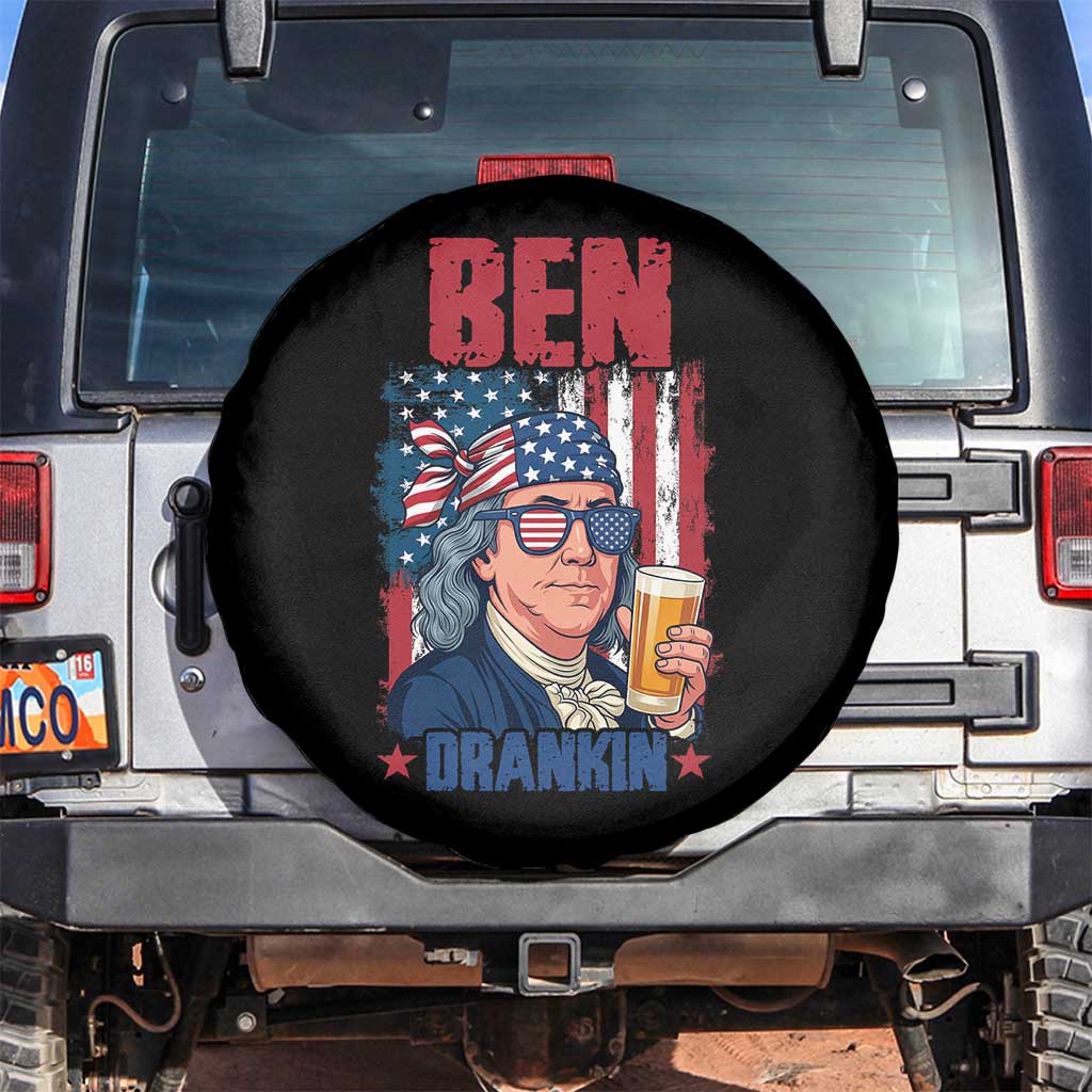 Benjamin Franklin Spare Tire Cover Funny Ben Drankin American History