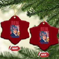 Benjamin Franklin Ceramic Ornament Funny Ben Drankin American History