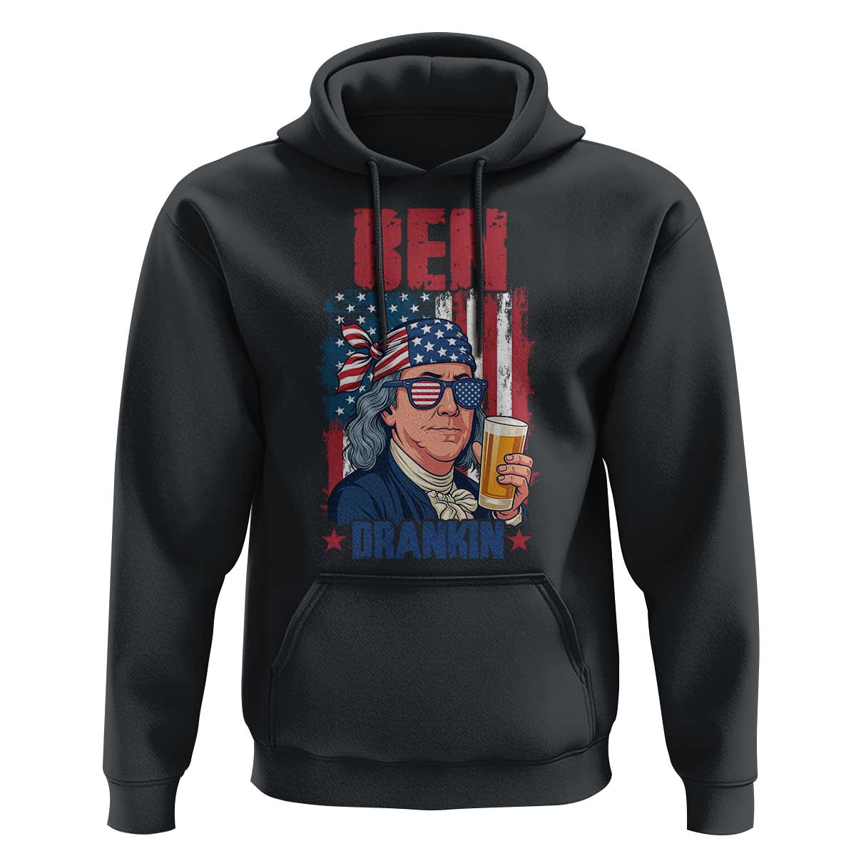 Benjamin Franklin Hoodie Funny Ben Drankin American History