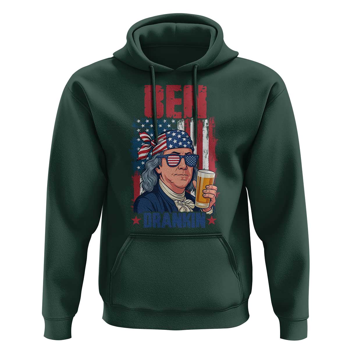 Benjamin Franklin Hoodie Funny Ben Drankin American History