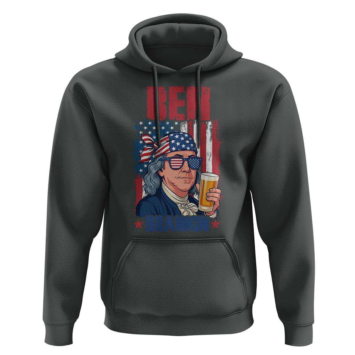 Benjamin Franklin Hoodie Funny Ben Drankin American History