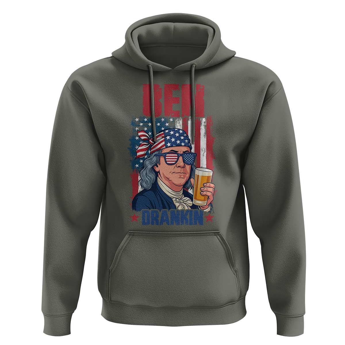 Benjamin Franklin Hoodie Funny Ben Drankin American History