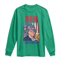 Benjamin Franklin Long Sleeve Shirt Funny Ben Drankin American History