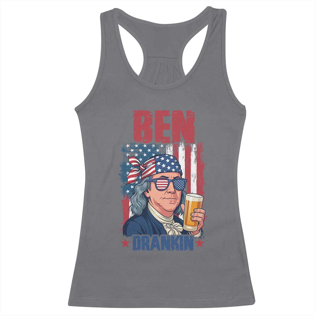 Benjamin Franklin Racerback Tank Top Funny Ben Drankin American History