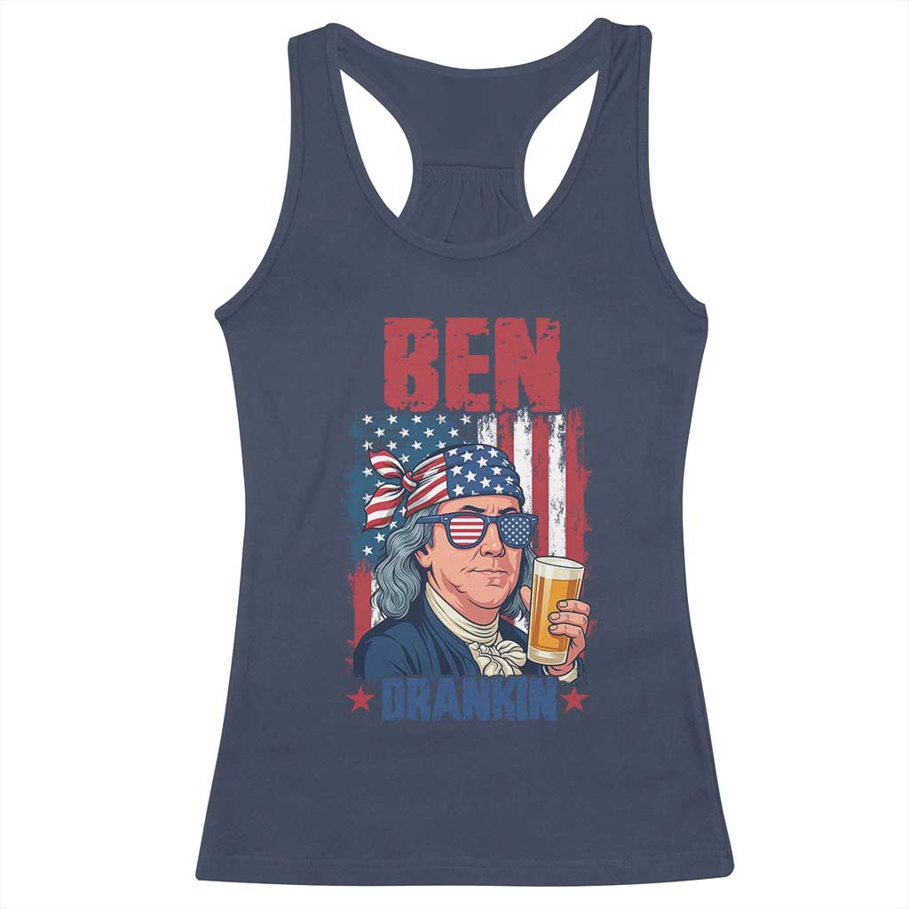 Benjamin Franklin Racerback Tank Top Funny Ben Drankin American History