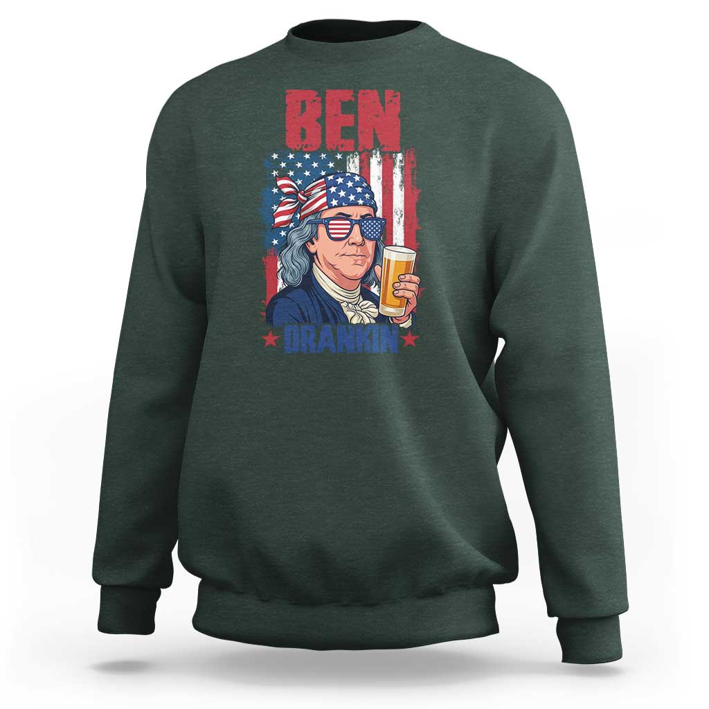 Benjamin Franklin Sweatshirt Funny Ben Drankin American History