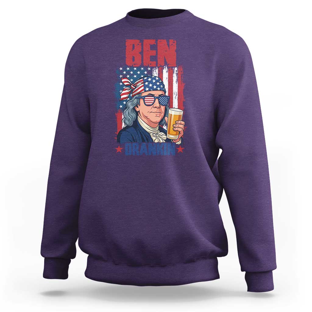 Benjamin Franklin Sweatshirt Funny Ben Drankin American History