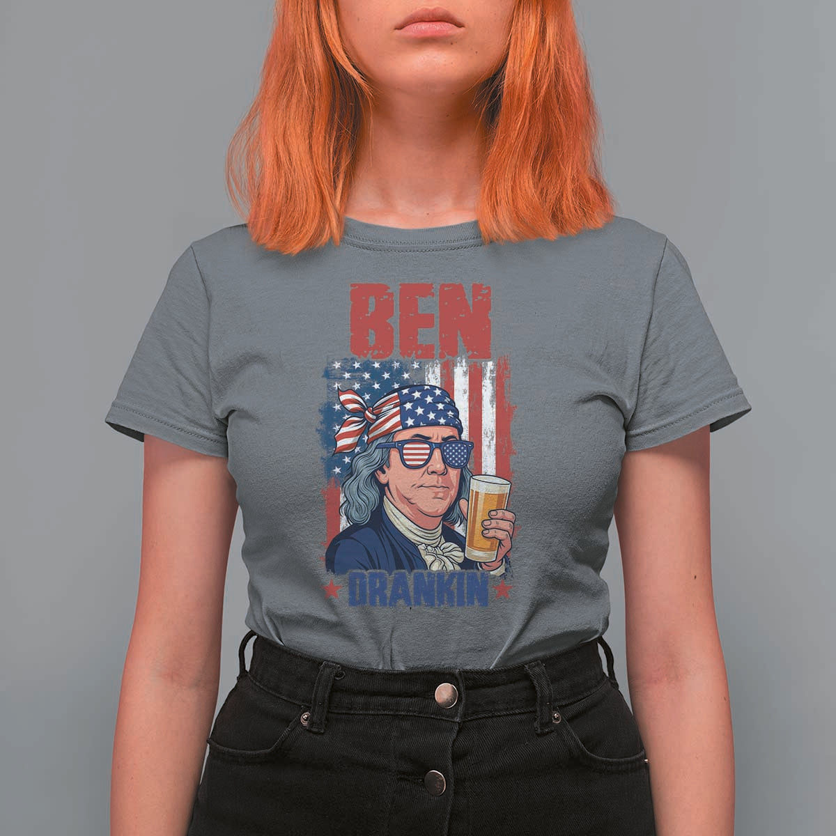 Benjamin Franklin T Shirt For Women Funny Ben Drankin American History