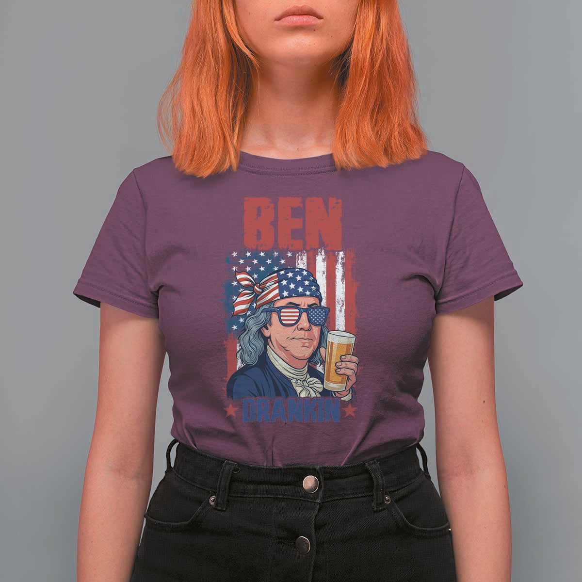 Benjamin Franklin T Shirt For Women Funny Ben Drankin American History